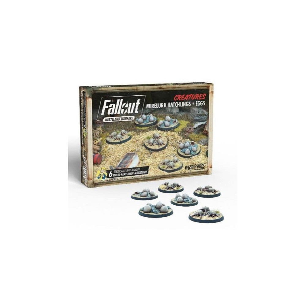 MODIPHIUS ENTERTAINMENT FALLOUT WASTELAND WARFARE - MIRELURK HATCHLINGS AND EGGS MINIATURES SET MINIATURE