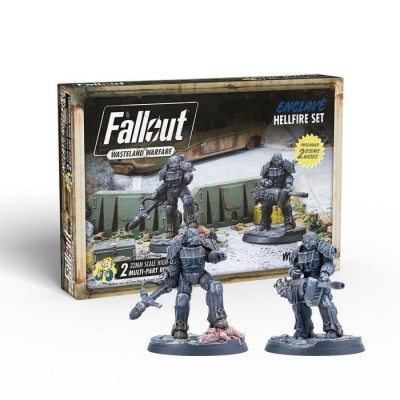 MODIPHIUS ENTERTAINMENT FALLOUT WASTELAND WARFARE - ENCLAVE HELLFIRE SET MINIATURES