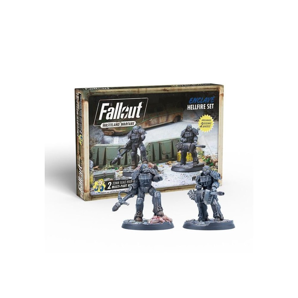 MODIPHIUS ENTERTAINMENT FALLOUT WASTELAND WARFARE - ENCLAVE HELLFIRE SET MINIATURES