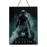 DOCTOR COLLECTOR SKYRIM DRAGONBORN WOOD PRINT