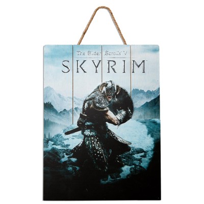 SKYRIM AERIAL WOOD PRINT STAMPA SU LEGNO DOCTOR COLLECTOR