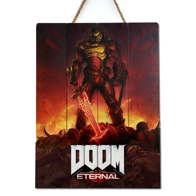DOCTOR COLLECTOR DOOM ETERNAL WOOD PRINT