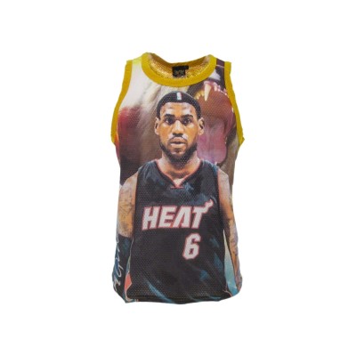 NBA BASKET LEBRON JAMES HEAT YELLOW TANK TOP
