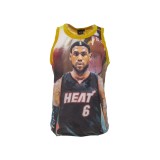 CANOTTA BASKET NBA LEBRON JAMES HEAT GIALLA