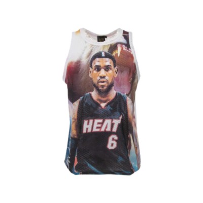 CANOTTA BASKET NBA LEBRON JAMES HEAT BIANCA