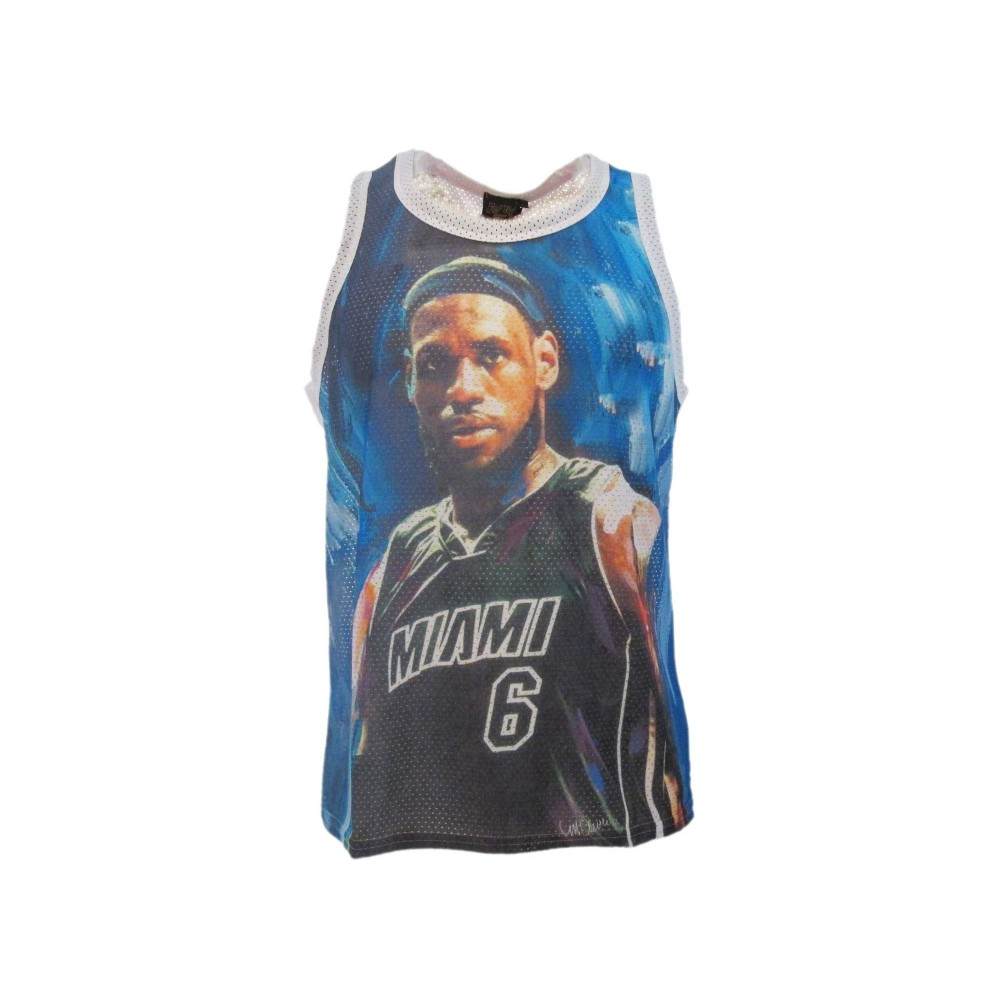 A STARS LEAGUE LEBRON JAMES MIAMI WHITE TANK TOP