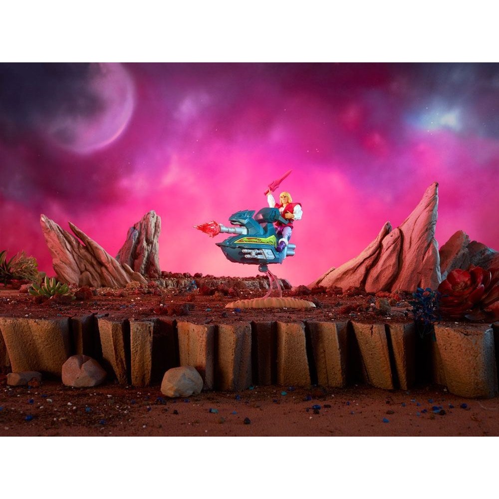 MATTEL MASTERS OF THE UNIVERSE ORIGINS PRINCE ADAM SKY SLED ACTION FIGURE