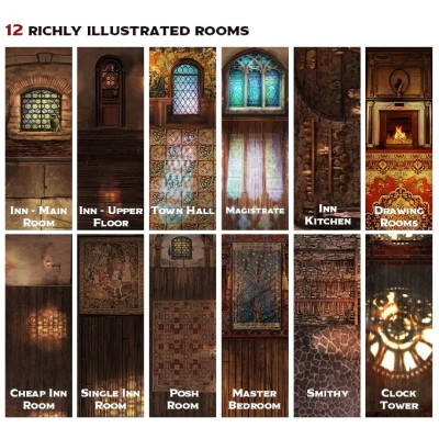 TENFOLD DUNGEON THE TOWN PER MINIATURE GAMES GALE FORCE NINE