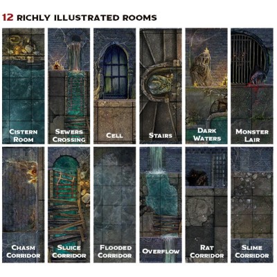 GALE FORCE NINE TENFOLD DUNGEON THE DUNGEON AND SEWERS FOR MINIATURE GAMES