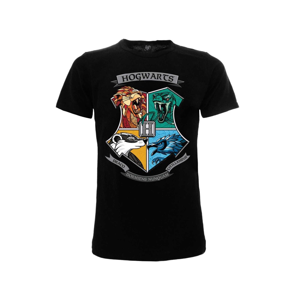 MAGLIA T SHIRT HARRY POTTER ANIMALI CASATE HOGWARTS