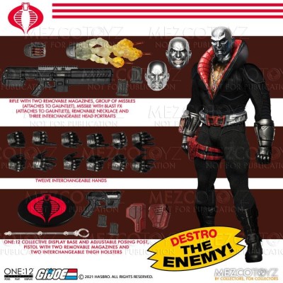 G.I. JOE DESTRO ONE:12 ACTION FIGURE MEZCO TOYS