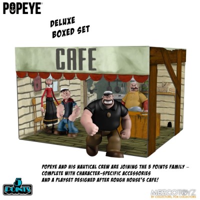 POPEYE 5 POINTS DELUXE BOX SET ACTION FIGURE MEZCO TOYS