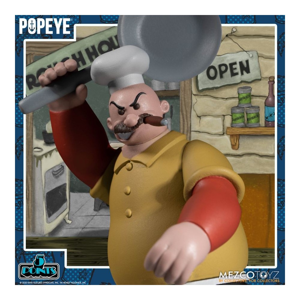 POPEYE 5 POINTS DELUXE BOX SET ACTION FIGURE MEZCO TOYS
