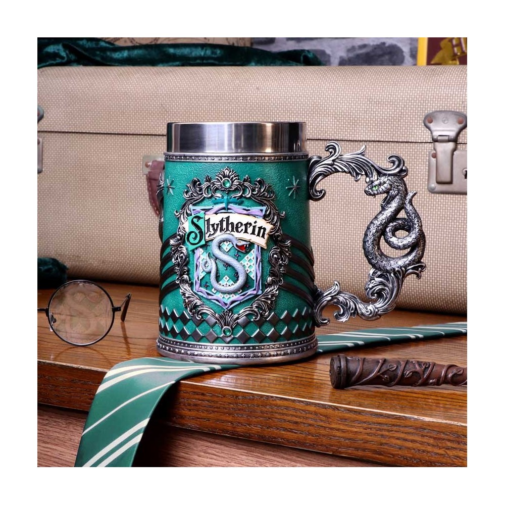 NEMESIS NOW HARRY POTTER SLYTHERIN LOGO TANKARD RESIN BOCCALE