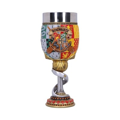 HARRY POTTER HOGWARTS LOGO GOBLET RESINA CALICE NEMESIS NOW