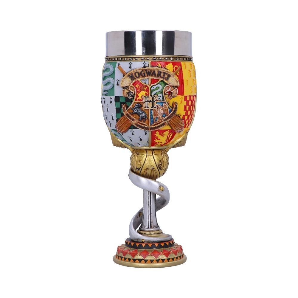 HARRY POTTER HOGWARTS LOGO GOBLET RESINA CALICE NEMESIS NOW