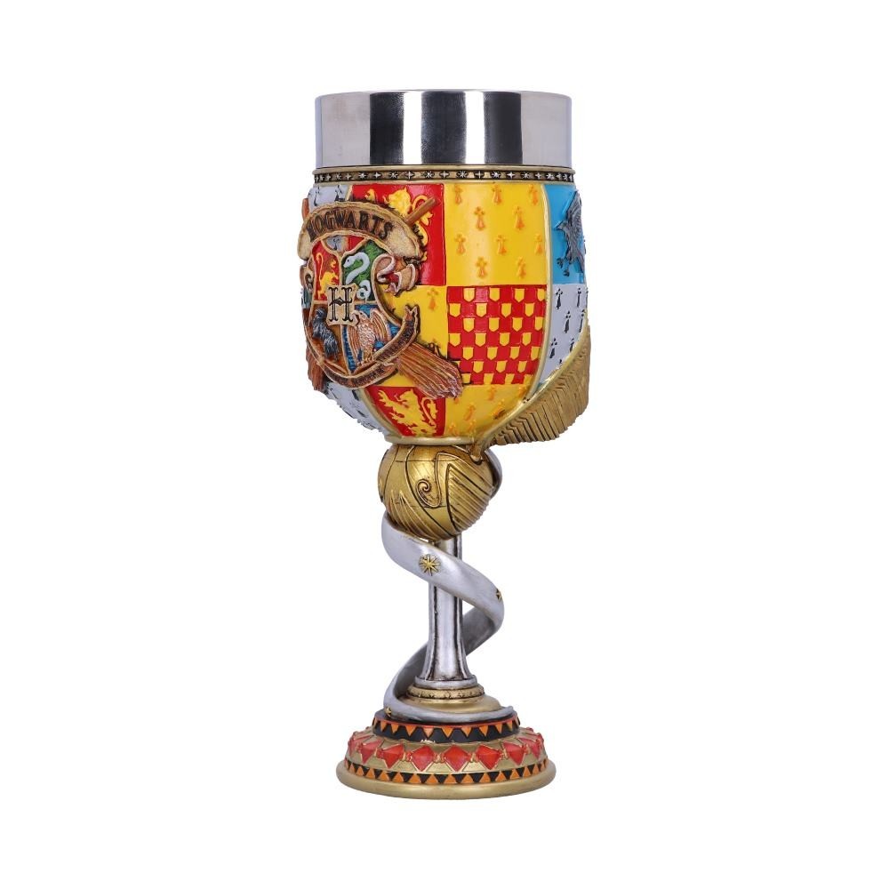 NEMESIS NOW HARRY POTTER HOGWARTS LOGO GOBLET RESIN CALICE