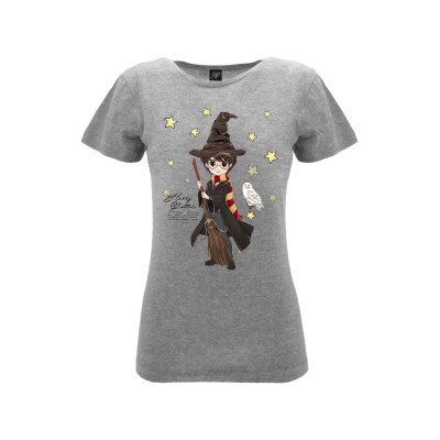 MAGLIA T SHIRT LADY HARRY POTTER GREY