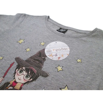 MAGLIA T SHIRT LADY HARRY POTTER GREY
