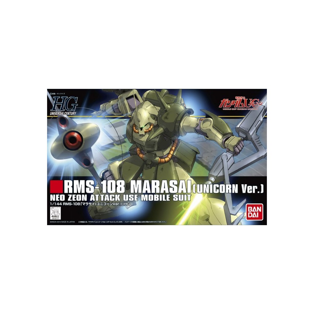 HIGH GRADE HGUC GUNDAM RMS-108 MARASAI UNICORN VER 1/144 MODEL KIT BANDAI