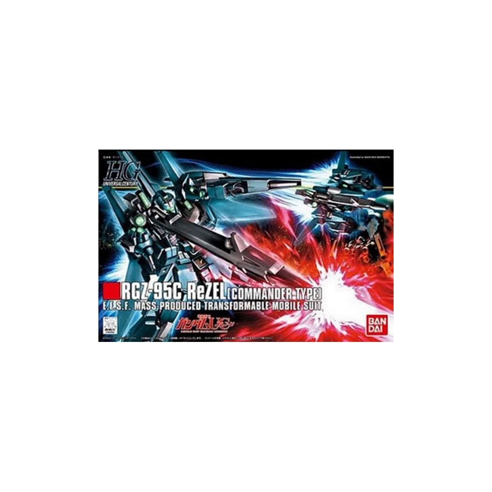 BANDAI HIGH GRADE HGUC GUNDAM RGZ-95C REZEL COMMANDER TYPE 1/144 MODEL KIT