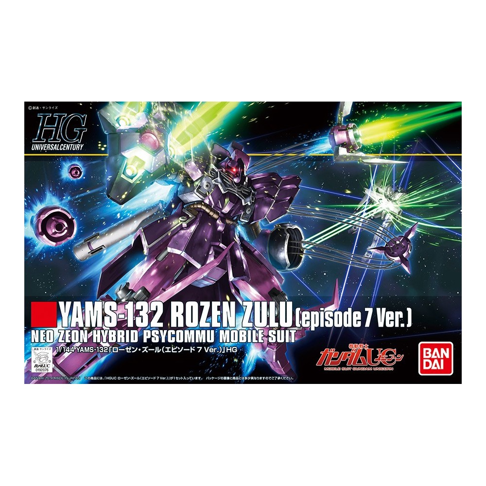 BANDAI HIGH GRADE HGUC GUNDAM YAMS-132 ROZEN ZULU EPISODE 7 VER 1/144 MODEL KIT