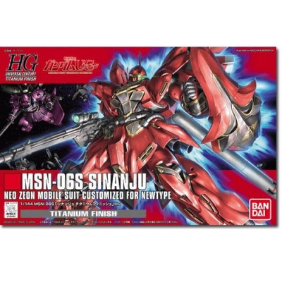 HIGH GRADE HGUC GUNDAM MSN-06S SINANJU TITANIUM FINISH VER 1/144 MODEL KIT BANDAI