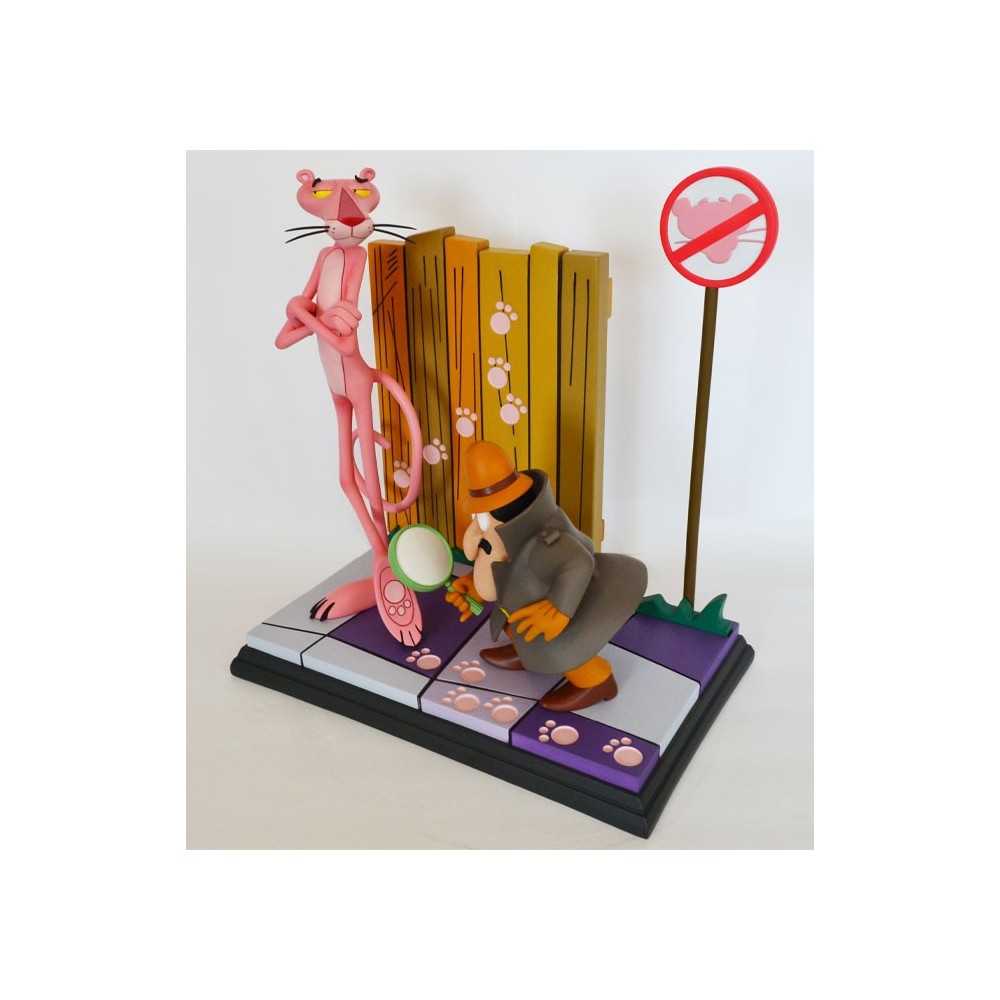 HOLLYWOOD COLLECTIBLES THE PINK PANTHER AND THE INSPECTOR 41CM STATUE FIGURE