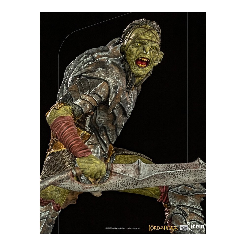 LORD OF THE RINGS SWORDSMAN ORC ART SCALE 1/10 STATUA FIGURE IRON STUDIOS
