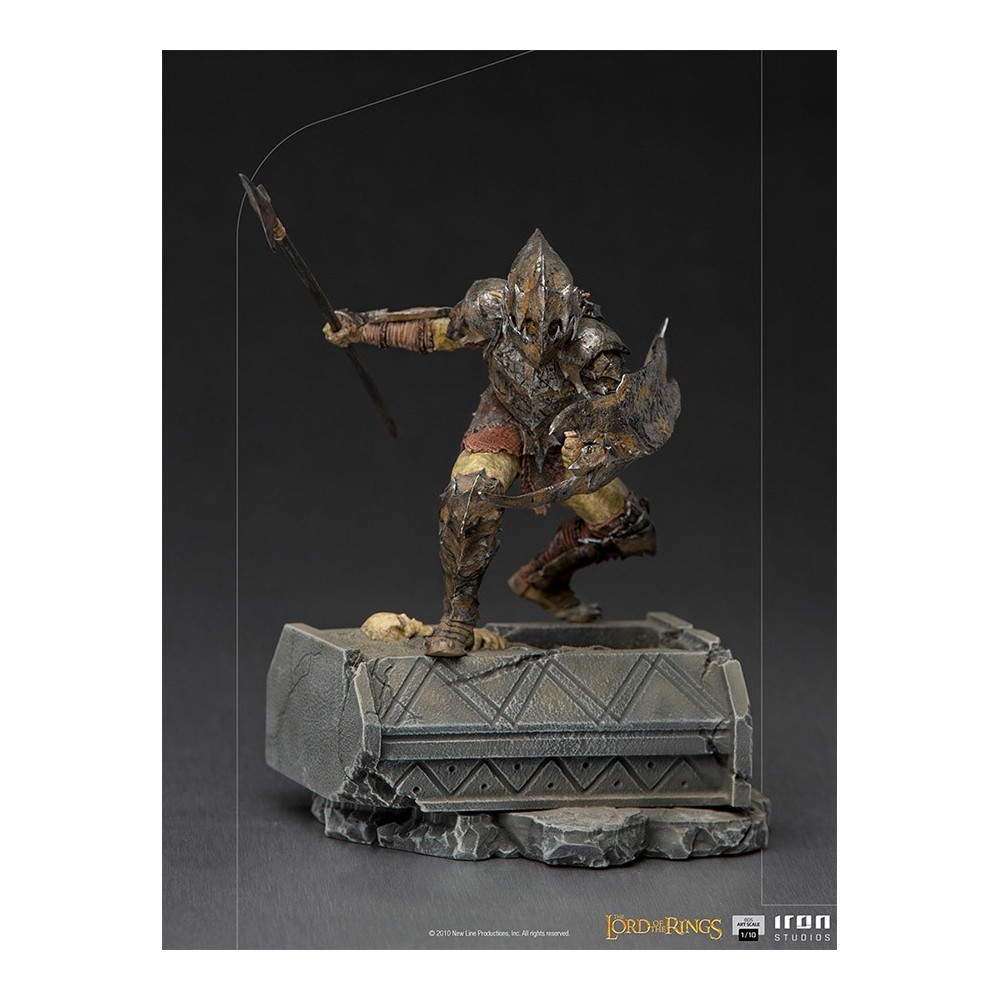 LORD OF THE RINGS ARMORED ORC ART SCALE 1/10 STATUA FIGURE IRON STUDIOS