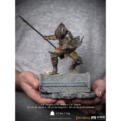 LORD OF THE RINGS ARMORED ORC ART SCALE 1/10 STATUA FIGURE IRON STUDIOS