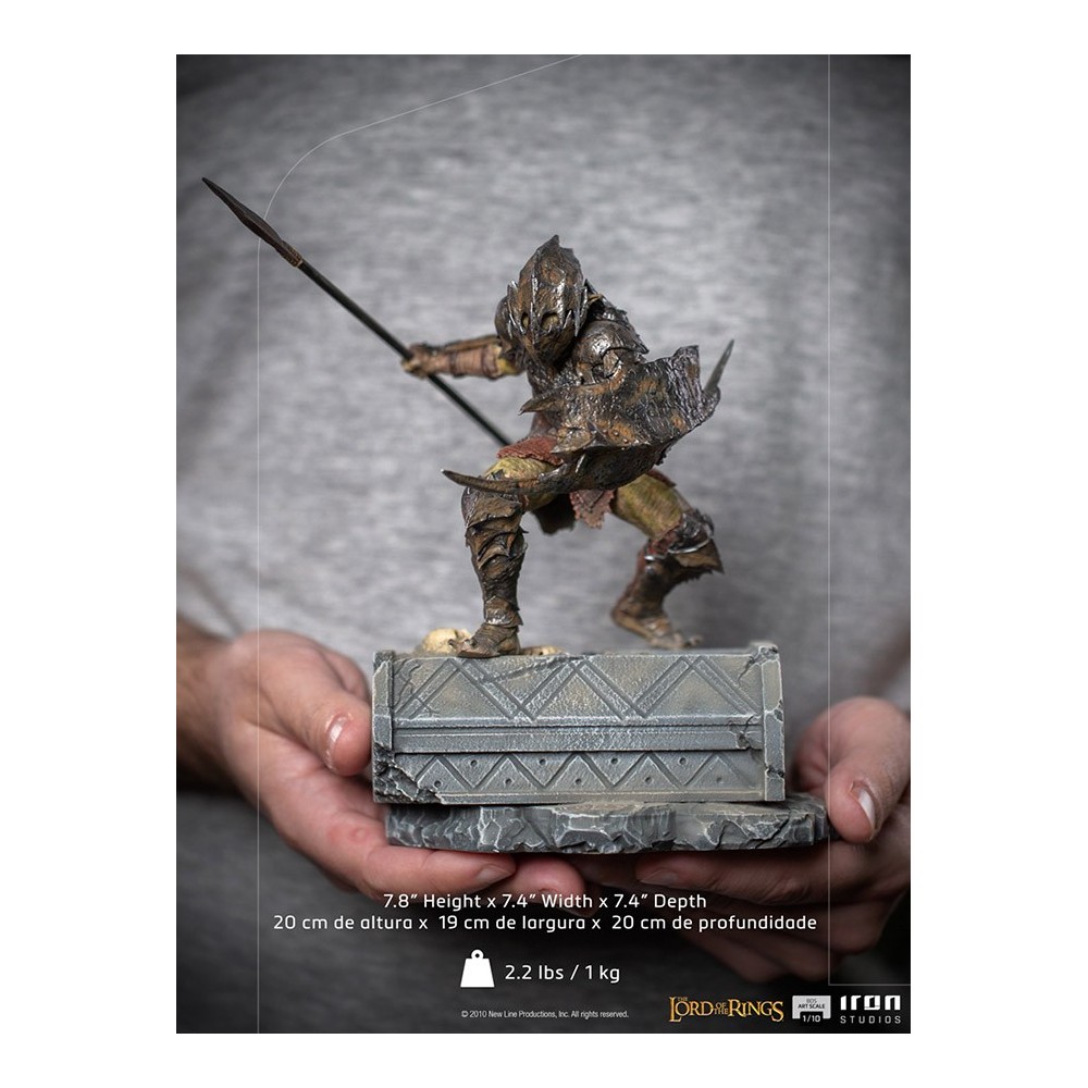 LORD OF THE RINGS ARMORED ORC ART SCALE 1/10 STATUA FIGURE IRON STUDIOS