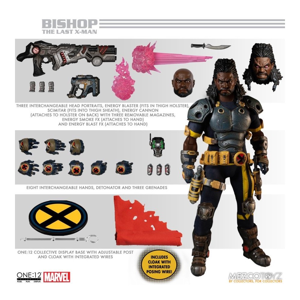 X-MEN BISHOP (ALFIERE) ONE:12 COLLECTIVE ACTION FIGURE MEZCO TOYS