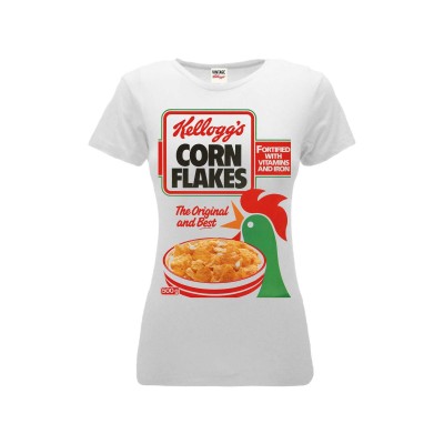 MAGLIA DONNA T SHIRT LADY KELLOGG'S CORN FLAKES