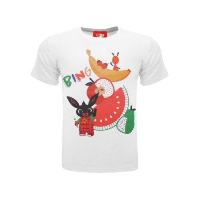 MAGLIA T SHIRT BING FRUTTA BIANCA