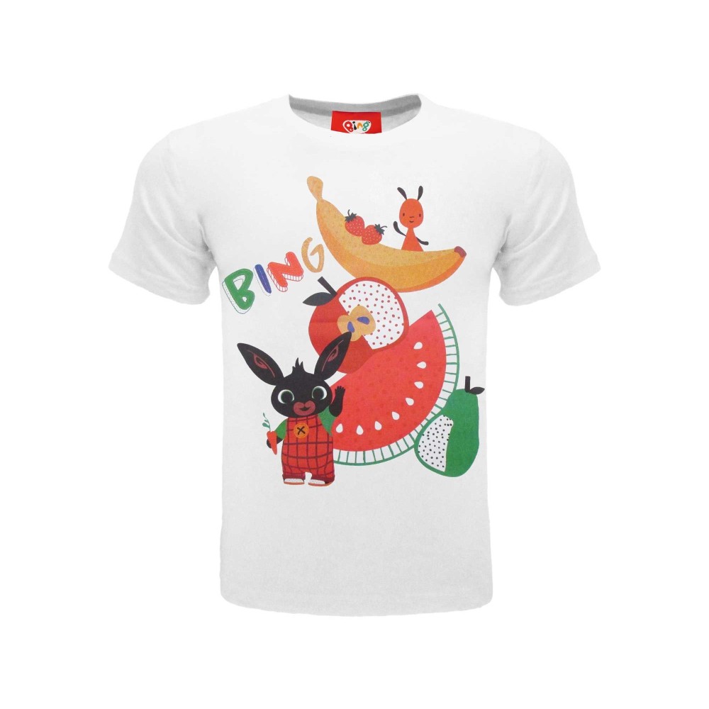 MAGLIA T SHIRT BING FRUTTA BIANCA
