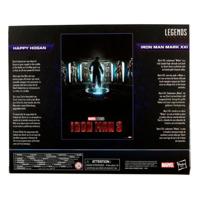 MARVEL LEGENDS IRON MAN 3 HAPPY HOGAN AND IRON MAN ACTION FIGURE HASBRO