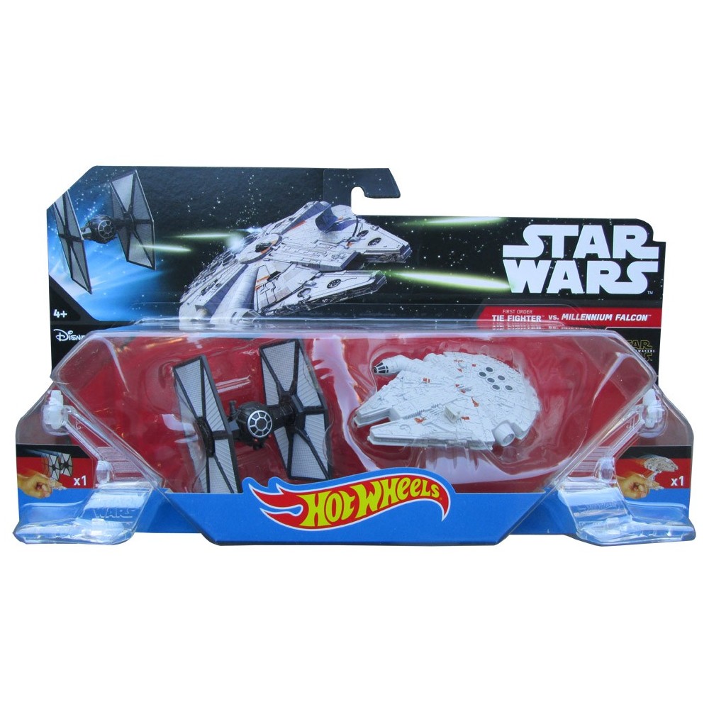 MATTEL STAR WARS - TIE FIGHTER VS MILLENNIUM FALCON HOT WHEELS FIGURE
