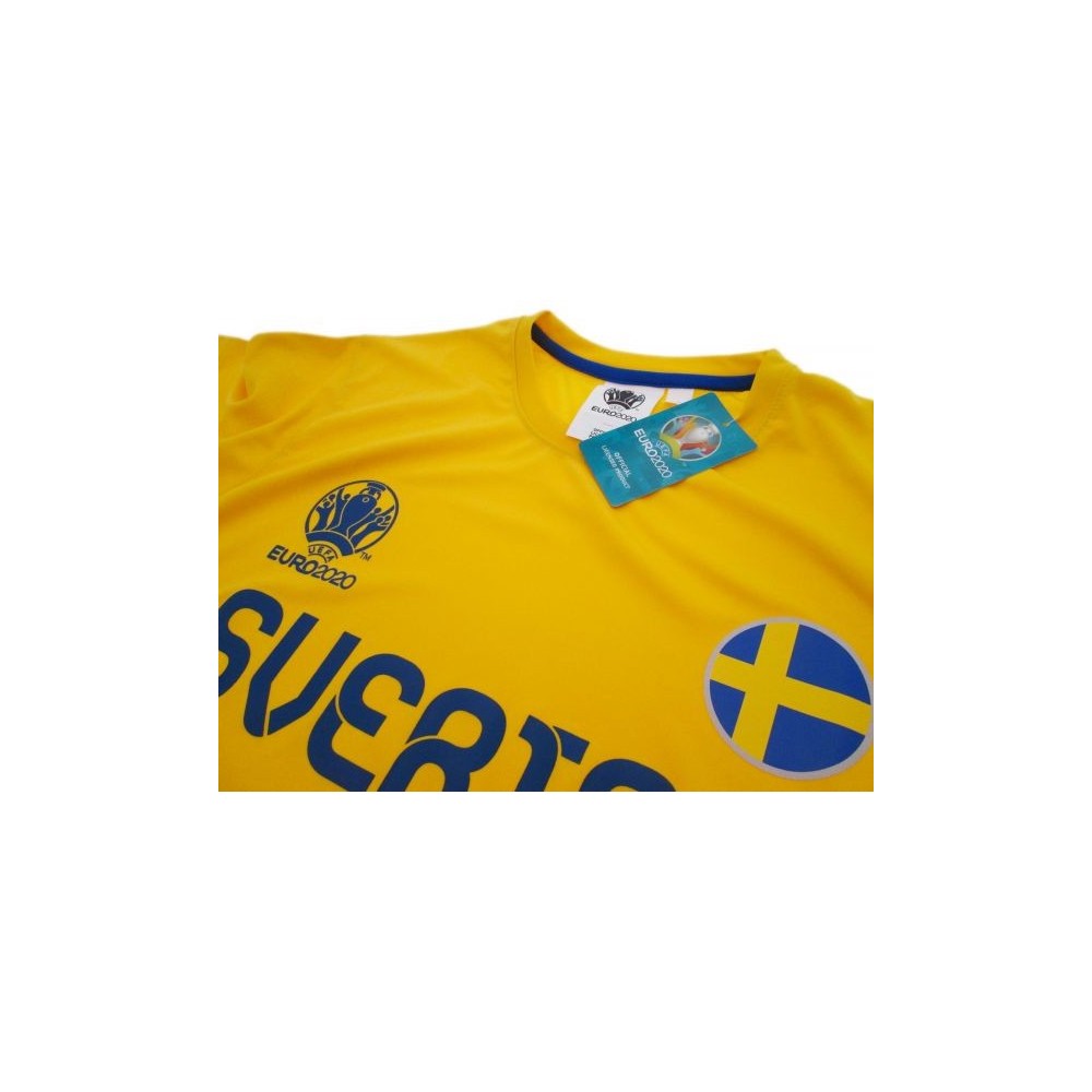 MAGLIA T SHIRT UFFICIALE UEFA EURO 2020 SVEZIA