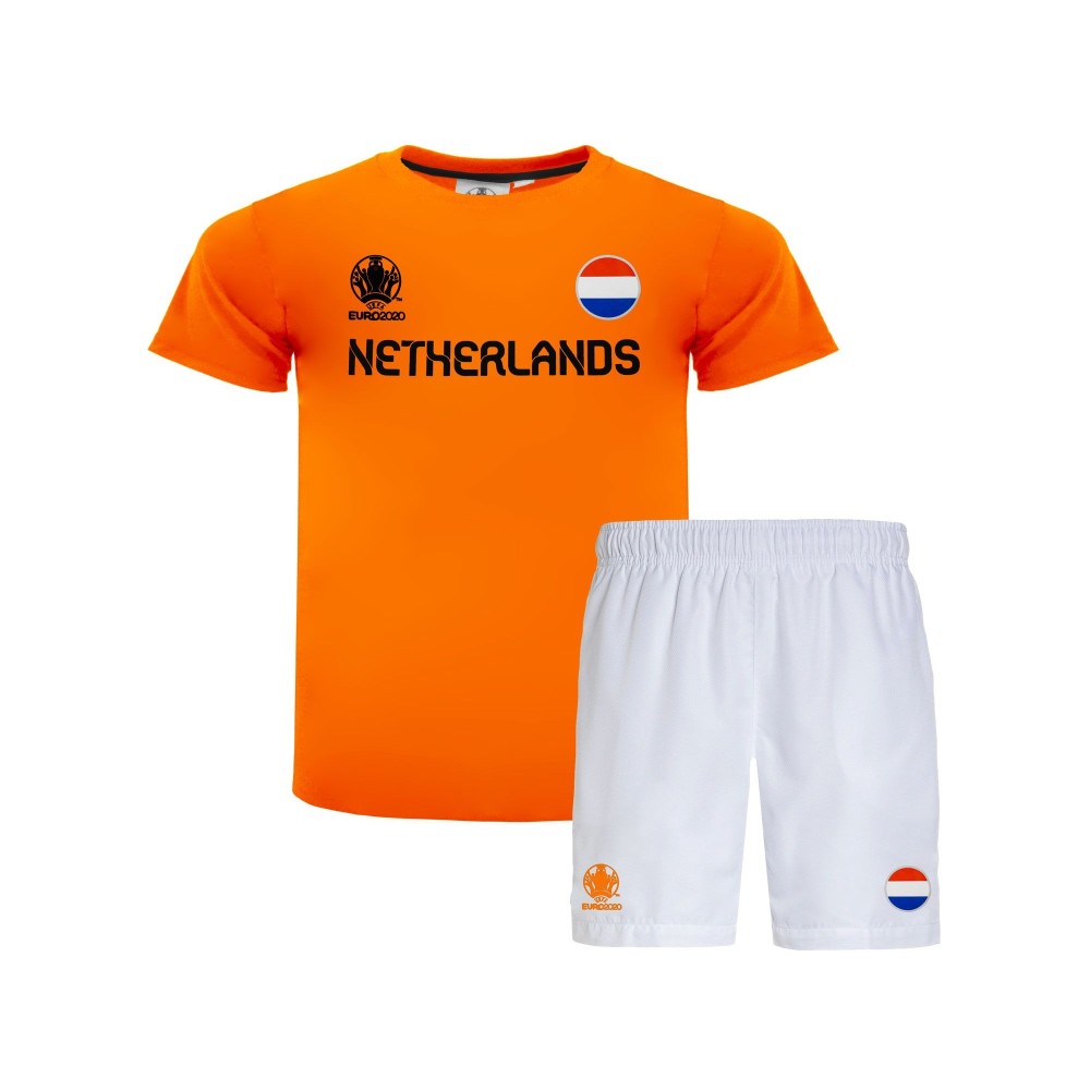 SET MAGLIA E PANTALONCINI CALCIO UFFICIALE EURO 2020 OLANDA
