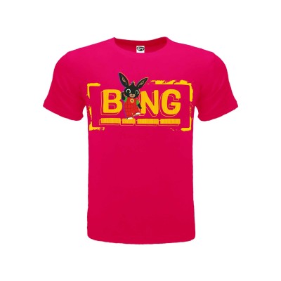 MAGLIA T SHIRT BING SCRITTA FUCSIA