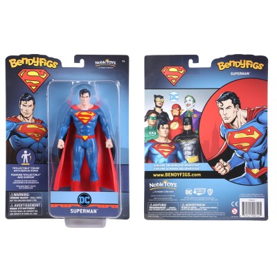 NOBLE COLLECTIONS DC COMICS SUPERMAN BENDYFIGS ACTION FIGURE