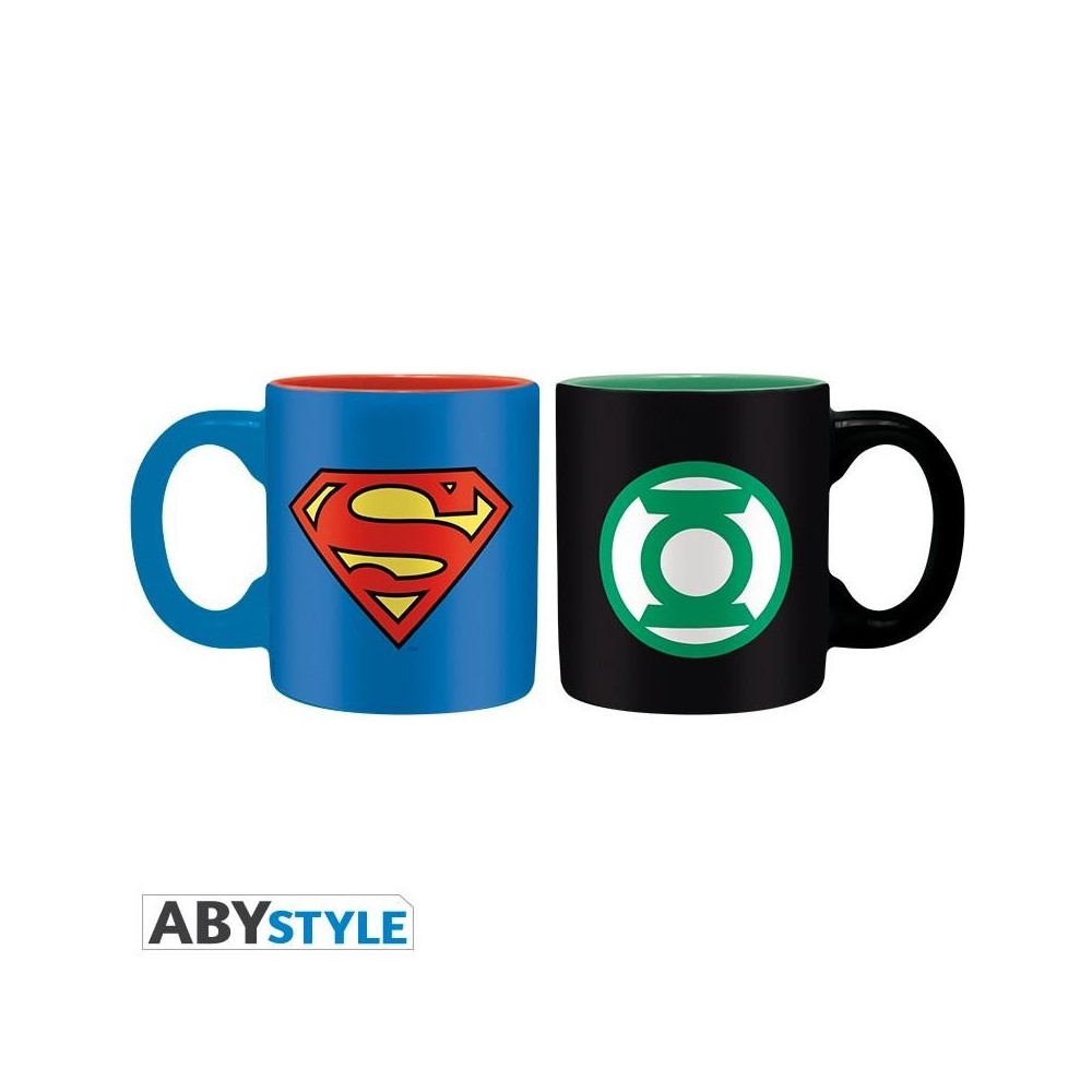 ABYSTYLE DC COMICS SUPERMAN AND GREEN LANTERN MINI MUG CERAMIC