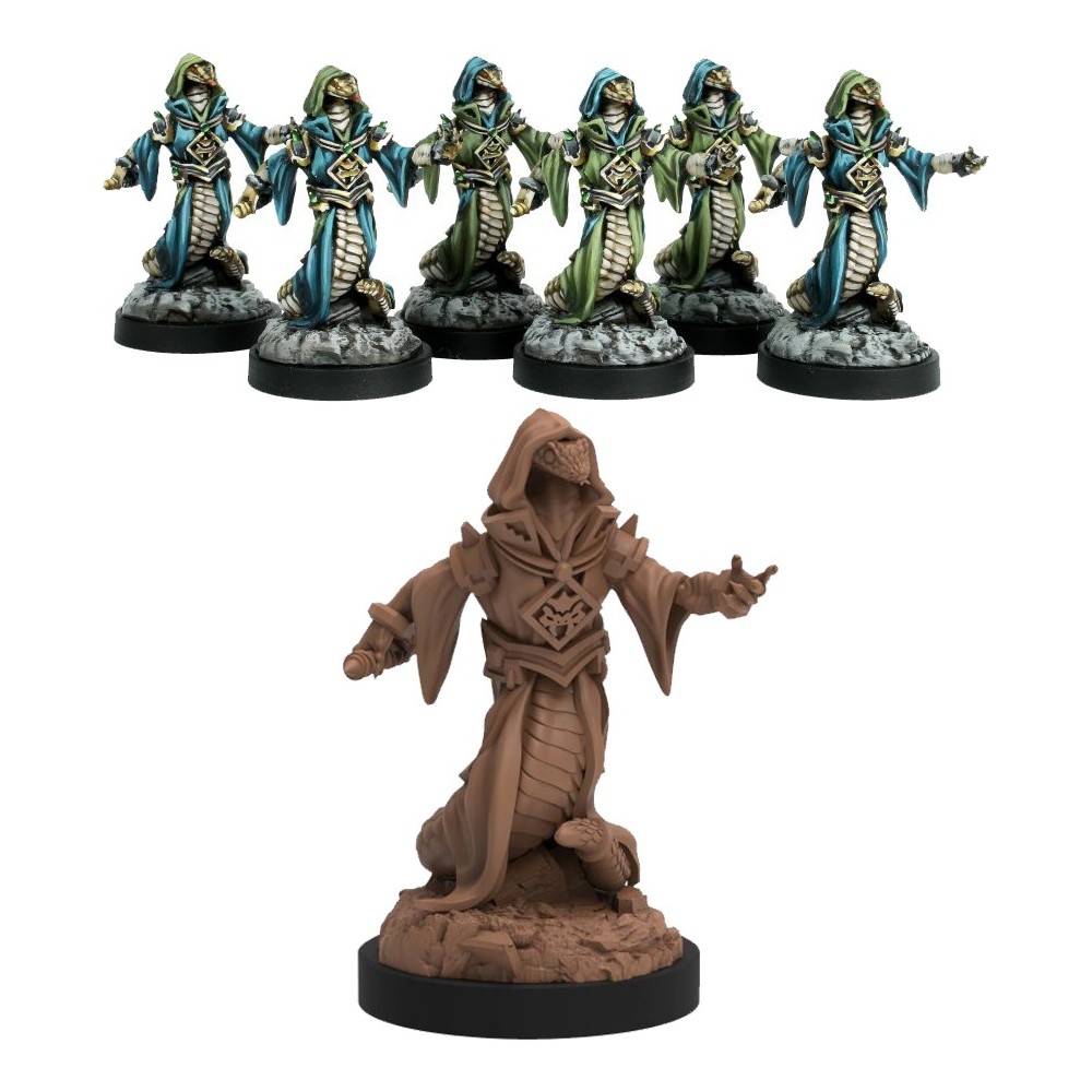 STEAMFORGED GAMES EPIC ENCOUNTERS CHAMBERS OF THE SERPENT FOLK SET MINIATURES