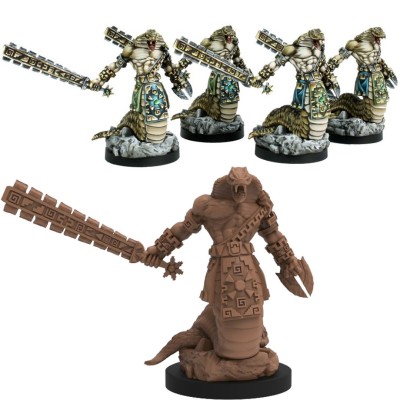 STEAMFORGED GAMES EPIC ENCOUNTERS CHAMBERS OF THE SERPENT FOLK SET MINIATURES
