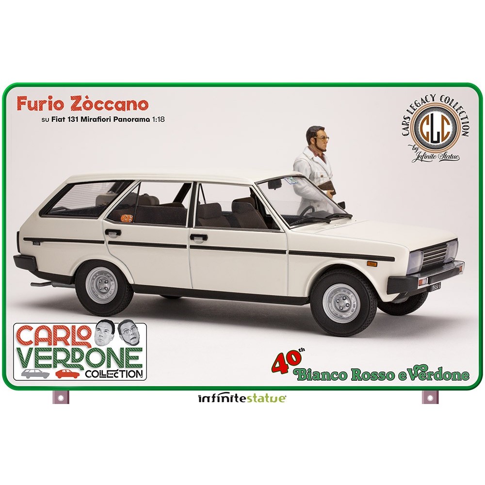 INFINITE STATUE FURIO ZOCCANO ON FIAT 131 1/18 SCALE FIGURE REPLICA