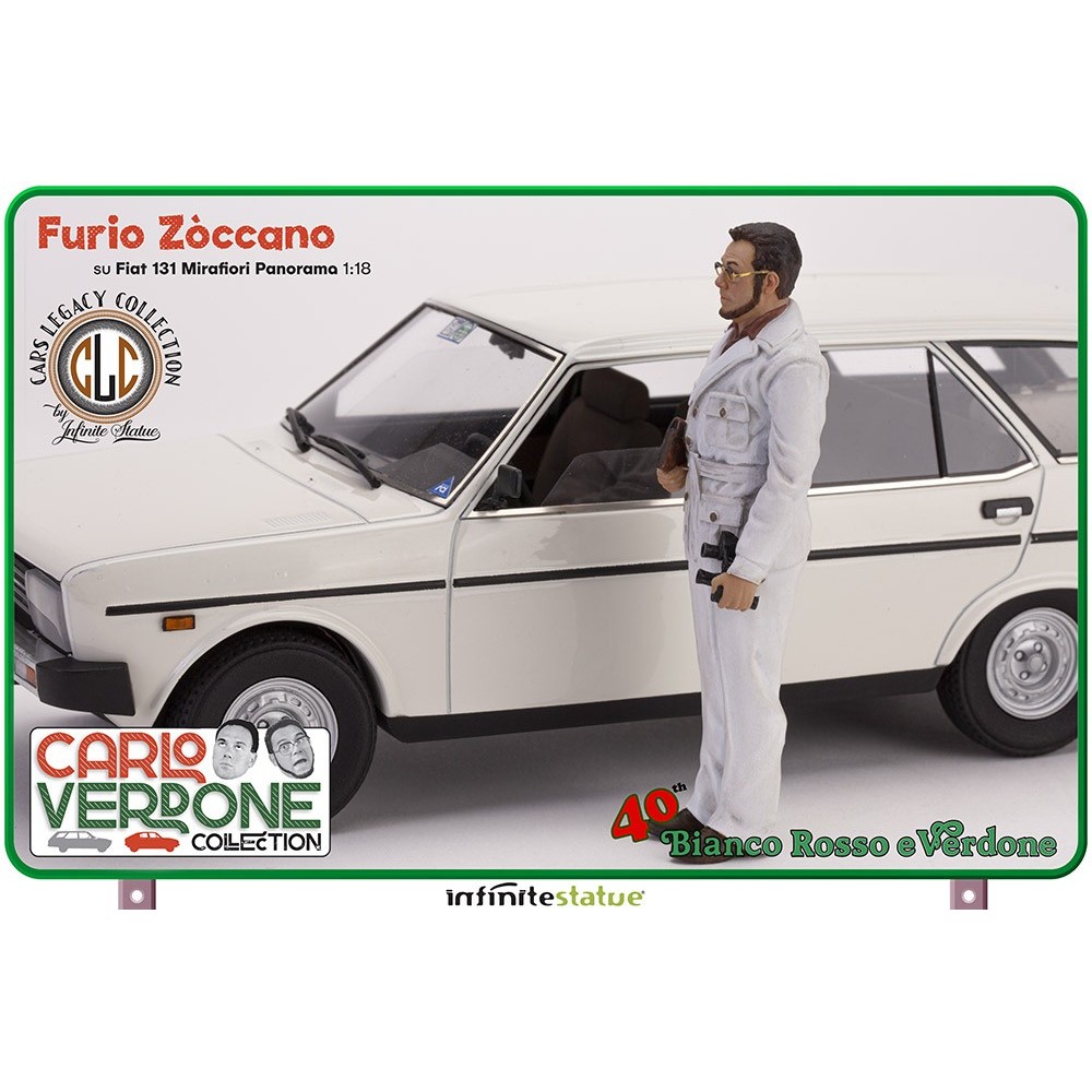 INFINITE STATUE FURIO ZOCCANO ON FIAT 131 1/18 SCALE FIGURE REPLICA
