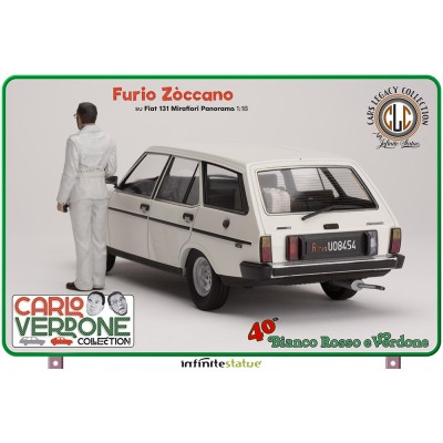 INFINITE STATUE FURIO ZOCCANO ON FIAT 131 1/18 SCALE FIGURE REPLICA