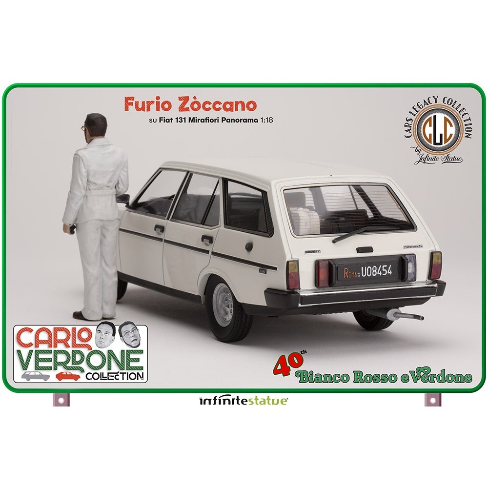 INFINITE STATUE FURIO ZOCCANO ON FIAT 131 1/18 SCALE FIGURE REPLICA