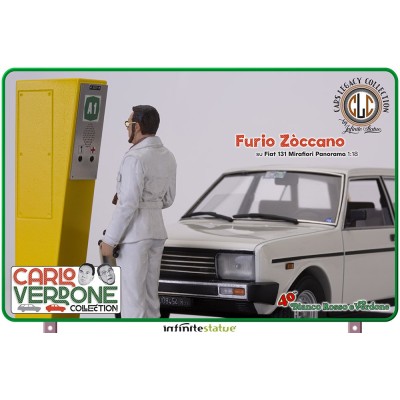 INFINITE STATUE FURIO ZOCCANO ON FIAT 131 1/18 SCALE FIGURE REPLICA